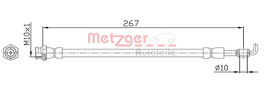 Brzdová hadica METZGER